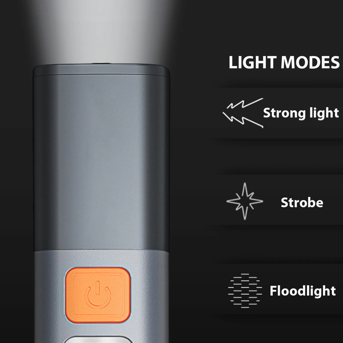 강력한 조명 ABS Flashlamp USB 충전 휴대용 야외 소형 손전등 캠핑 교수형 램프 텔레스코픽 초점 COB 사이드 램프