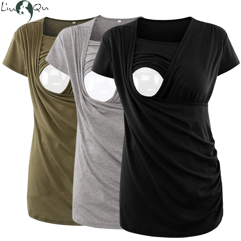 Nursing Friendly Tops Liu Qu Nursing Tops V-Neck
