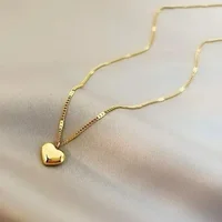 Collar con colgante de amor dulce Simple, cadena de Cavicle de pareja cruzada, joyería geométrica en forma de corazón, temperamento de lujo ligero, nuevo