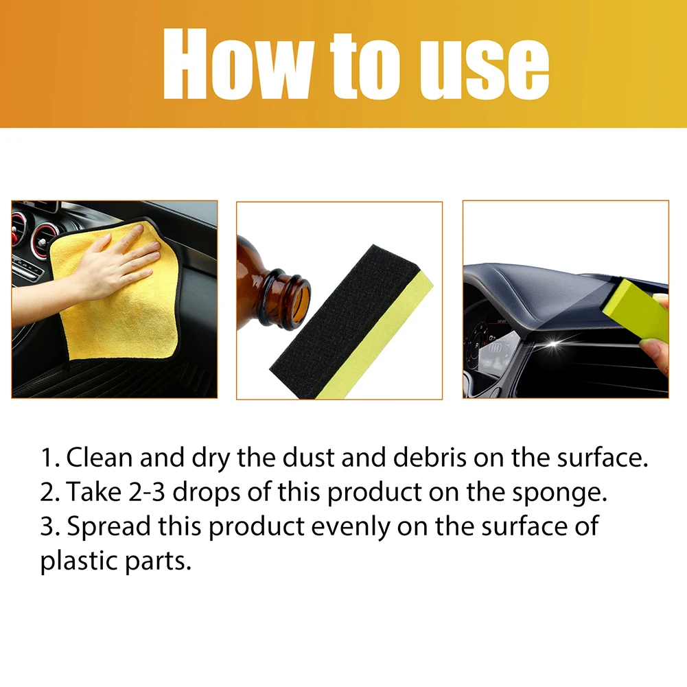 Automotive Plastic Refurbishment Agent Automotive Leather Seat Interior Polishing Cleaning Refurbishment &maintenance Agent 50ml