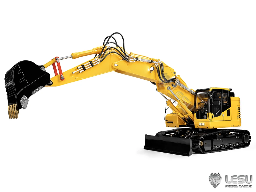 S968d05b83470420fb33b67cd0198d658u Model ciężkiej maszyny LESU1/14 Aoue-ET26L trójramienny mały krótki pas ogonowy łopata przednia koparka gąsienicowa RC