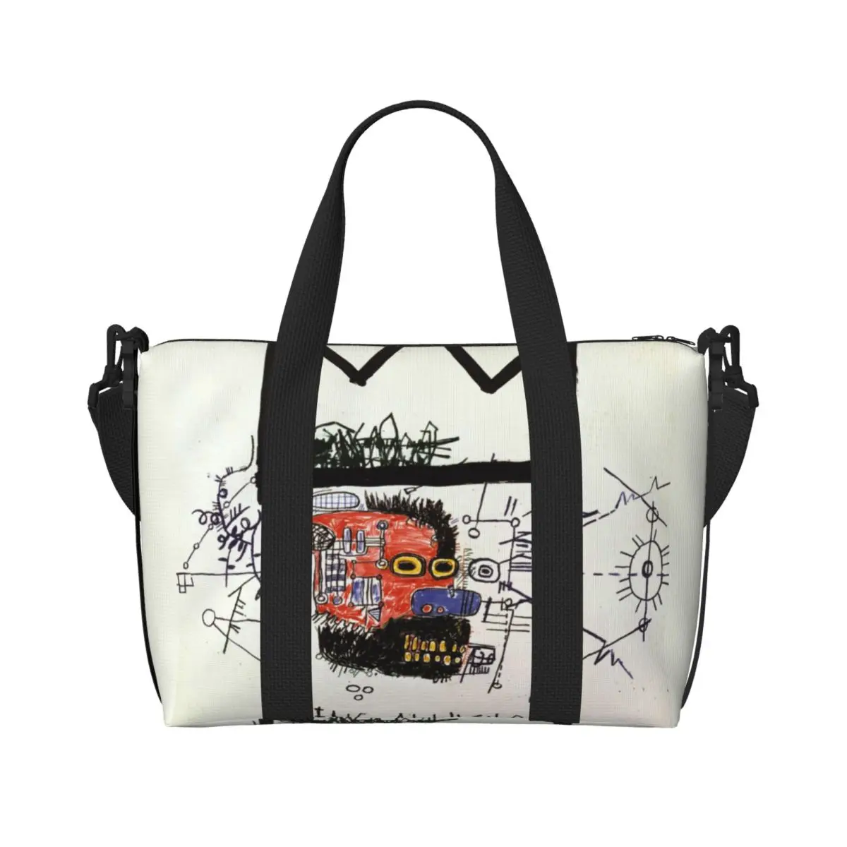 King Alphonso Tote Bag Women Big Capacity Jean Michel Basquiats Gym Beach Travel Bags