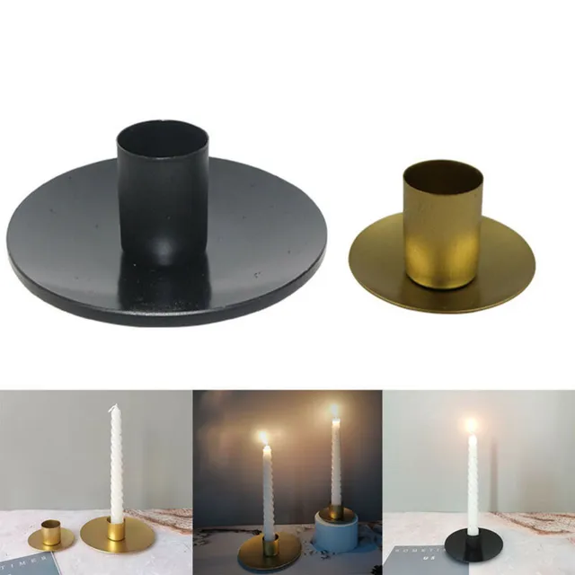 Simple Golden Candle Holders Metal Desktop Candlestick For Wedding Party Festival Candelabra Art Gifts Home Decor Candle Holders 3