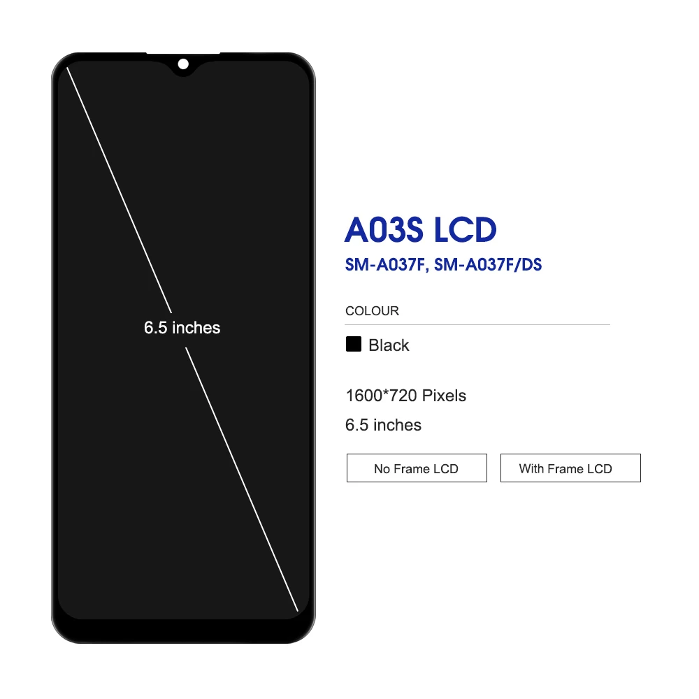 A03S Display For Samsung A03s A037F A037M LCD Display Touch Screen