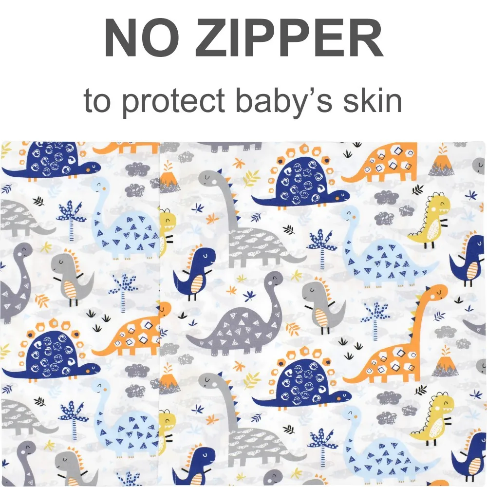 49*36CM Natural Cotton Plane Toddler Pillowcases, Super Soft and Breathable Thick Fabric Travel Pillow Cases with Envelope