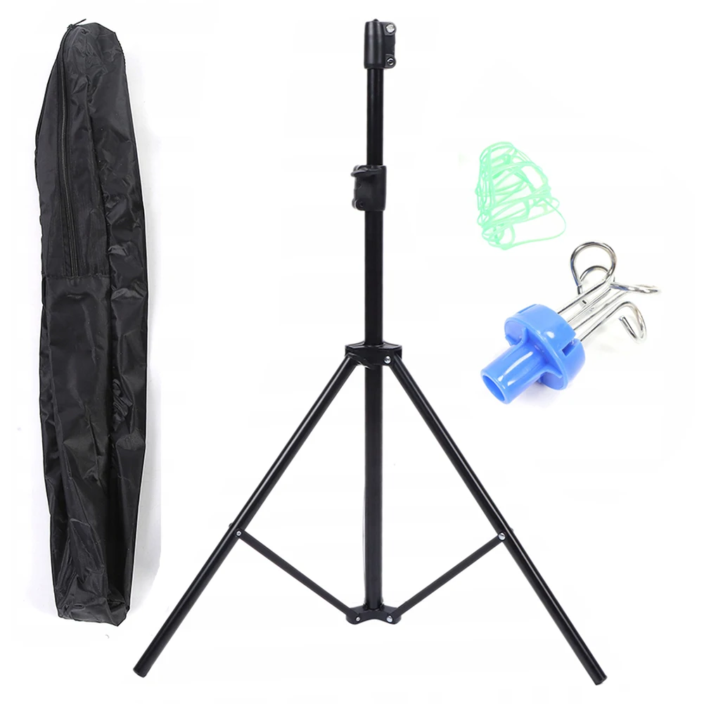 Portable IV Pole Collapsible IV Pole Stand Height Adjustable Foldable 4 Hooks 3 Legs Infusion Stand For Hospital Clinic