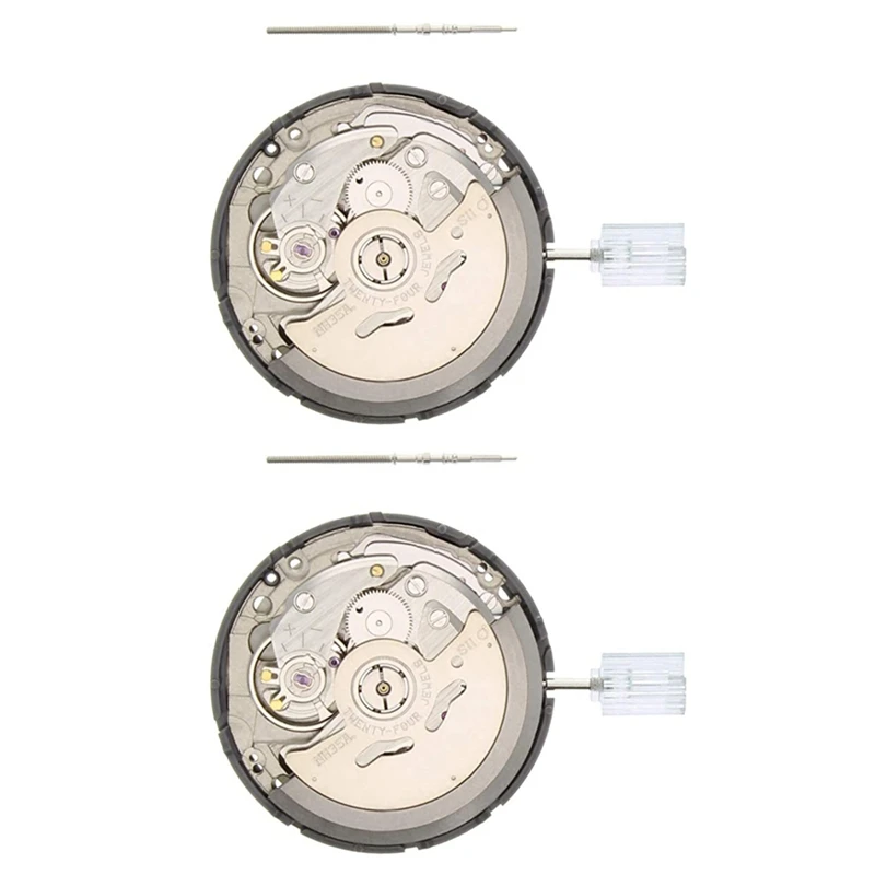 

2X NH35 Movement Day Date Set High Accuracy Automatic Mechanical Watch Wrist With Movement Watch Steel Stem