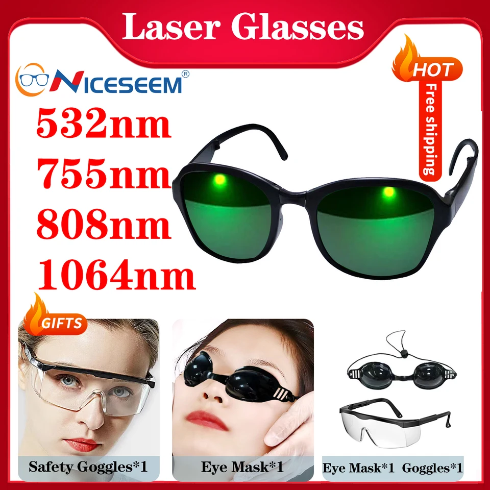 Gafas Láser De Seguridad Para Salón De Belleza, Lentes De Protección, Azul,  Rojo, Verde, Ir, 808nm, Uv, 532nm, 1064nm, Para Tatuaje Q-switch -  Iluminación De Escenario - AliExpress