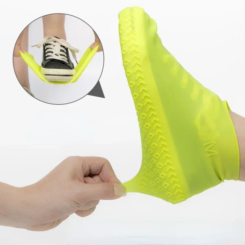 1 Pair Waterproof Shoe Covers Silicone Anti-Slip Rain Boots Unisex Sneakers Protector Outdoor Rainy Day Rain Shoe Cover shoe covers rain shoe covers silicone shoe covers rain shoe protector