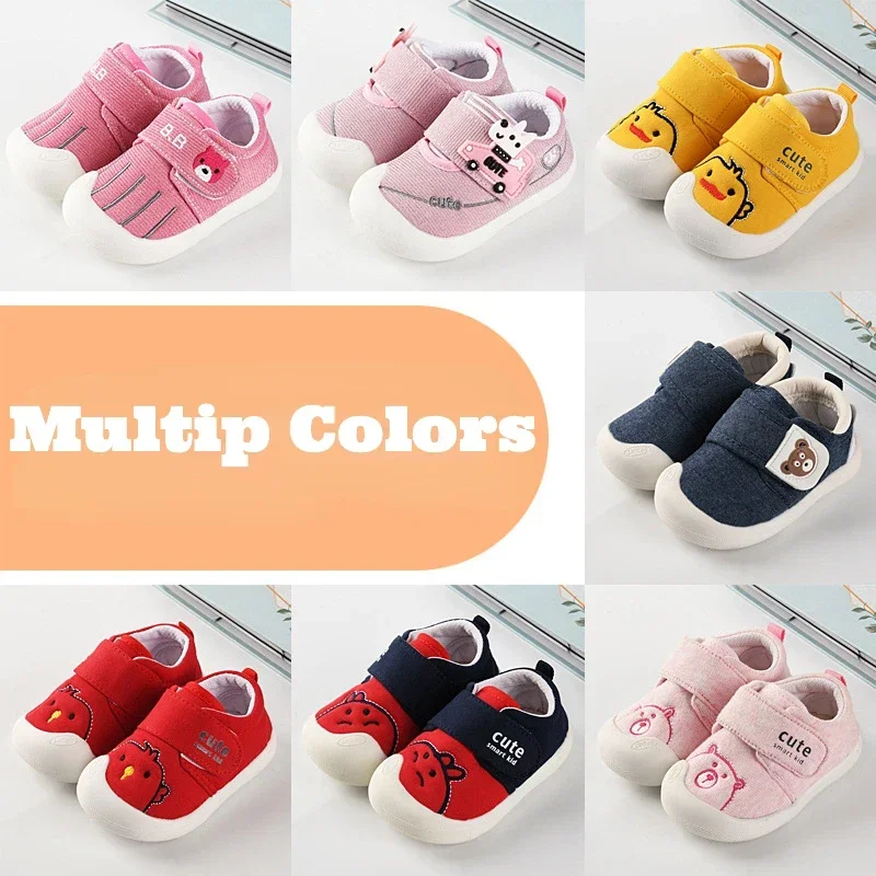 0-4 Years Toddler Canvas Shoes Spring Baby Kids First Walkers Anti-collision Boys Shoes Lightweight Baby Girls Shoes 3