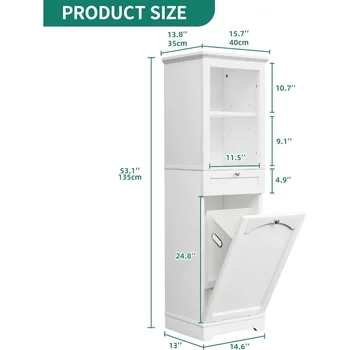 Dirty Laundry Basket White Freight Free Home Storage Organization Garden 4