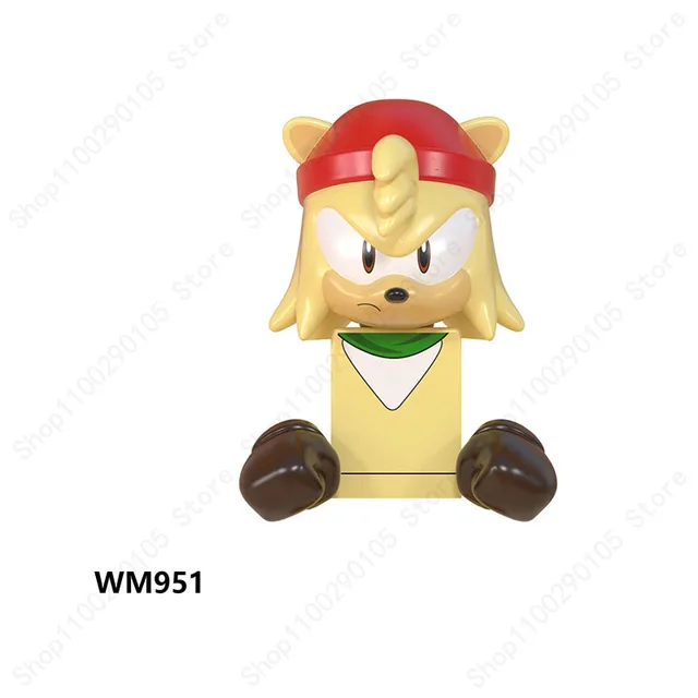 Mini Action Figure Building Block Sonic Teirusu Silver Nakkurusu Shadow Eggman Blaze Storm Knuckles KF6123 LG1001 WM6086 Bricks 951