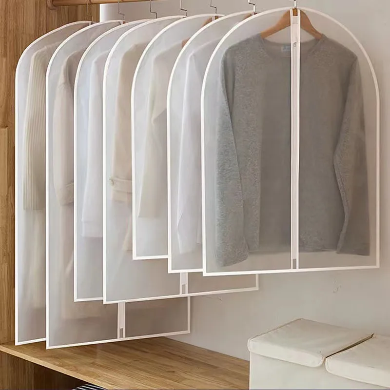 

Top Clothes Hanging Garment Dress Clothes Suit Coat Dust Cover Home Storage Bag Pouch Case Organizer Wardrobe Hanging Clothing