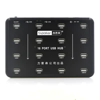 Sipolar A-100 16 Ports USB2.0 Hub Duplicator for TF SD Card Reader U-disk Data Test Batch Copy With LED Lamp 5V3A Power Adapter 1