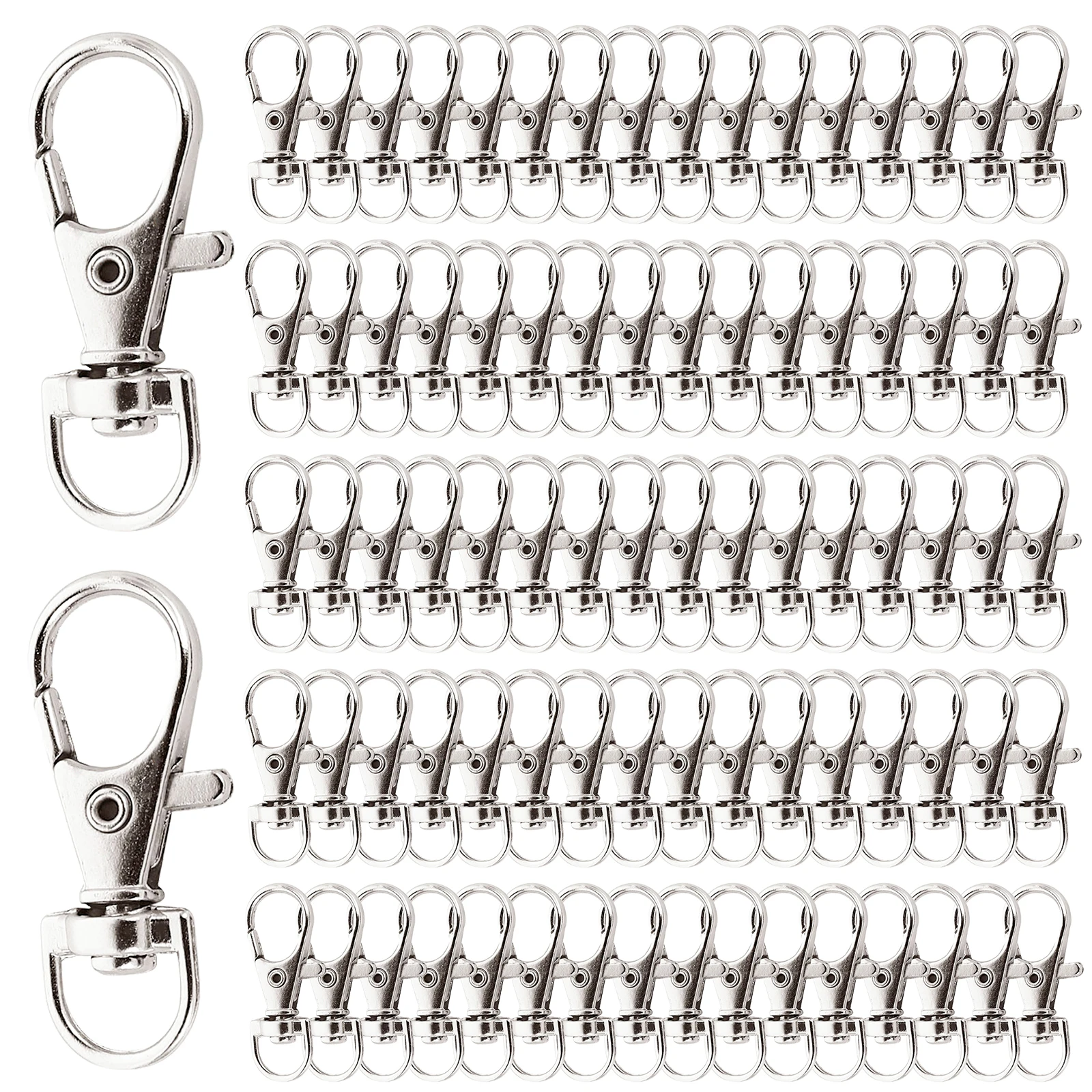 20 pz Portachiavi Moschettone Borsa Craft Girevole Trigger Clip