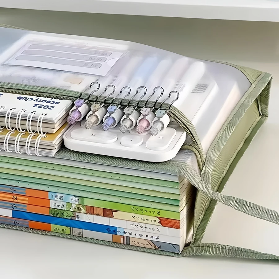 Large A4 mesh storage bag Clear Mesh Organiser Double Zip Spacious Portable Handmade Storage Bag