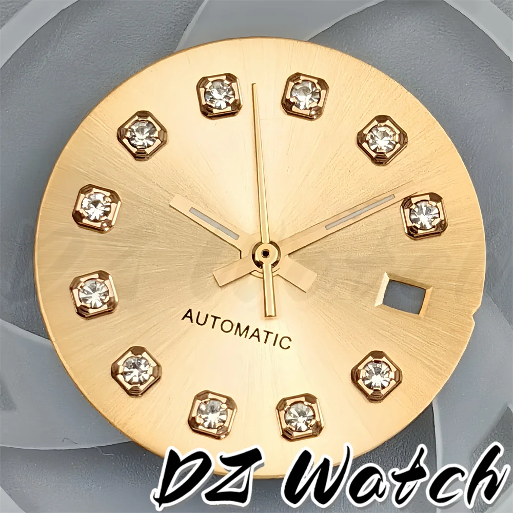 Stunning 20.5mm Multicolor Sunburst Watch Dial with Diamond Markers and Date Window
