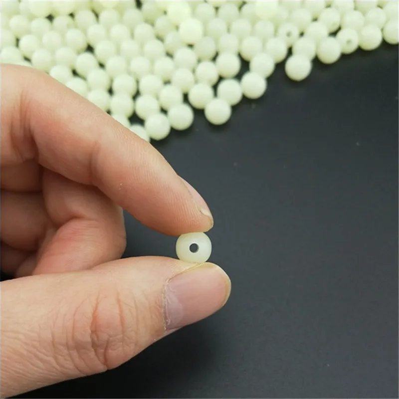 Luminous Beads 3mm-8mm Fishing Space Beans Round Float Balls Light Glowing for Outdoor Fishing Accessories Set 100pcs/Lot