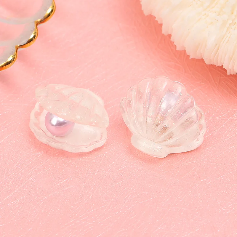 Mini Pink & Purple Pearly Shell Cabochons for DIY Hairpin & Party Decor