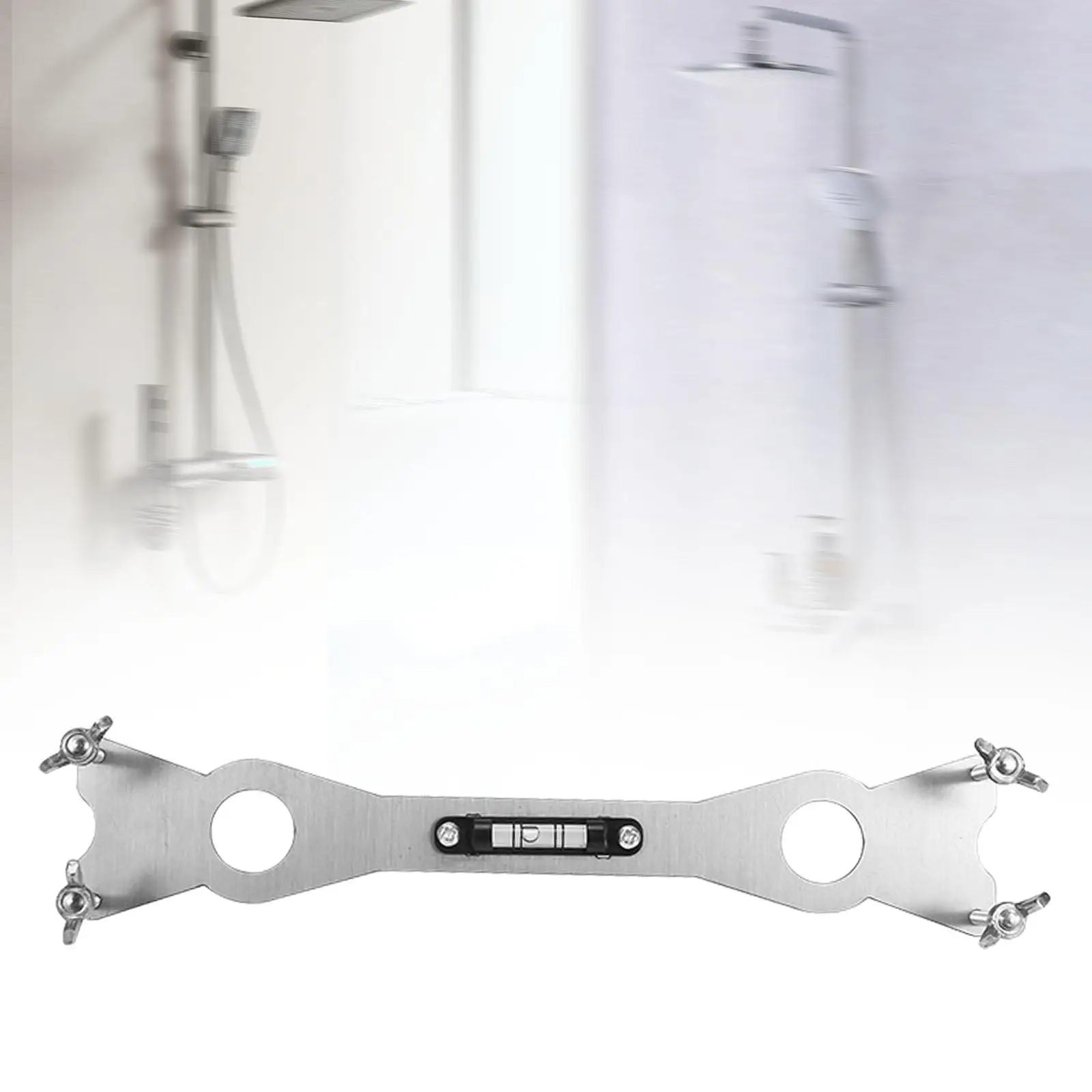 Multifunctional Bathroom Wrench Hot and Cold Water Leveler Stainless Steel Bathroom Distance Measuring Tool for Toilet