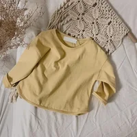 T-shirt à manches longues en coton pour enfants, T-shirt rétro pour enfants, Économie décontractés pour tout-petits, Automne, Hiver 4