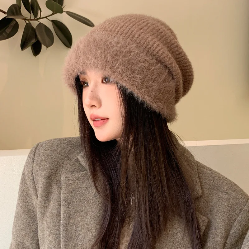 New Unisex Winter Hat Fleece Lined Warm Cap Stylish Soft Beanie Hat for Men Women Outdoor Thicken Ski Sports Knitted Hat