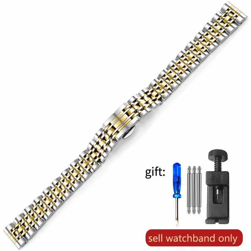 thumbnail image 1 of Correa de acero inoxidable para reloj Armani Starry Sky, pulsera de acero para mujer, correa de acero Longines de 12, 14 y 16 mm, 1 of 5