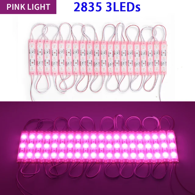 20Pcs Led Modules DC 12V SMD 2835 3 LEDs Backlight 5050 RGB Injection  Modules with Lens Waterproof IP67 LED Sign Lighting - AliExpress