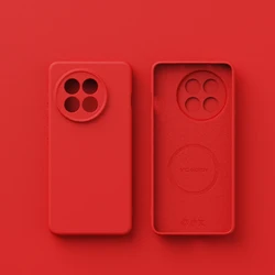 Magnetic Matte Soft Liquid Silicone Velvet Case with Mag - safe and Camera Protection for OnePlus Ace 6 Ultra (Red)