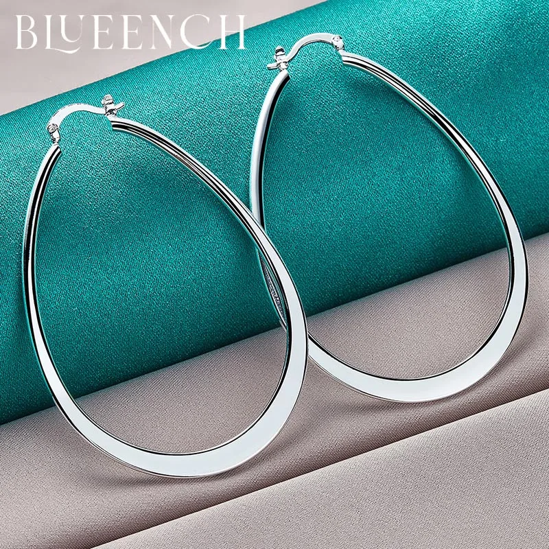 Blueench 925 Sterling Silver Waterdrop Hook Up Orecchini Women'S Party Wedding Fashion Simple Jewelry