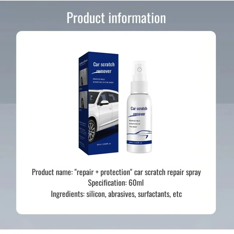 Car Paint Scratch Repair Spray Car Polishing Spray Deep Scratch Repairing Wax Remover Polishing Paint For