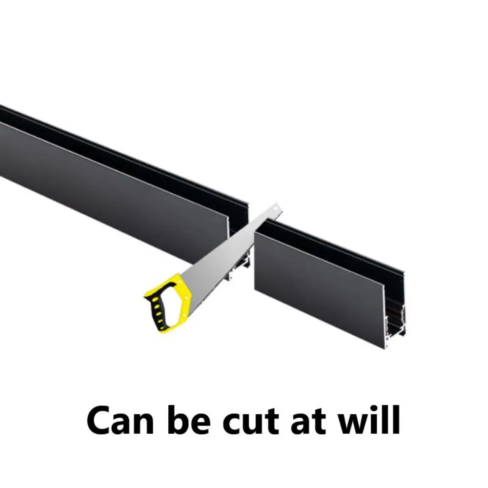 Ultra thin Magnetic Track Light 6MM Rail Surface Embedded Plastering Mount Spot LED Smart Tuya Zigbee Black White 1m/2m/2.5m 4