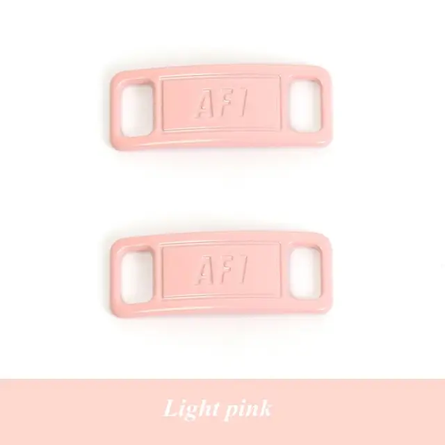 2pcs/pair AF1 Shoelaces buckle Shoelace Buckle Metal Shoelaces Accessories Metal Lace Lock DIY Sneaker Kits Metal Lace Buckle Light pink