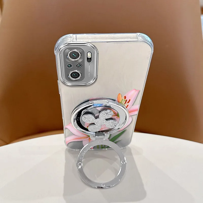 Pink Flowers Phone Case Set with Lanyard & Stand - 3 Piece Collection