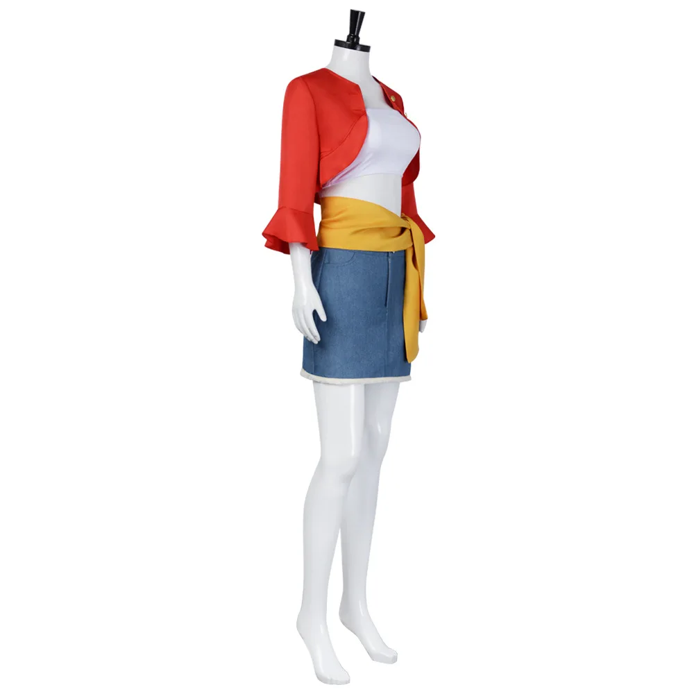 One Piece: Monkey D. Luffy | Red Cosplay Costume 25 One Piece Monkey D. Luffy Cosplay Costume for Women (Unofficial)