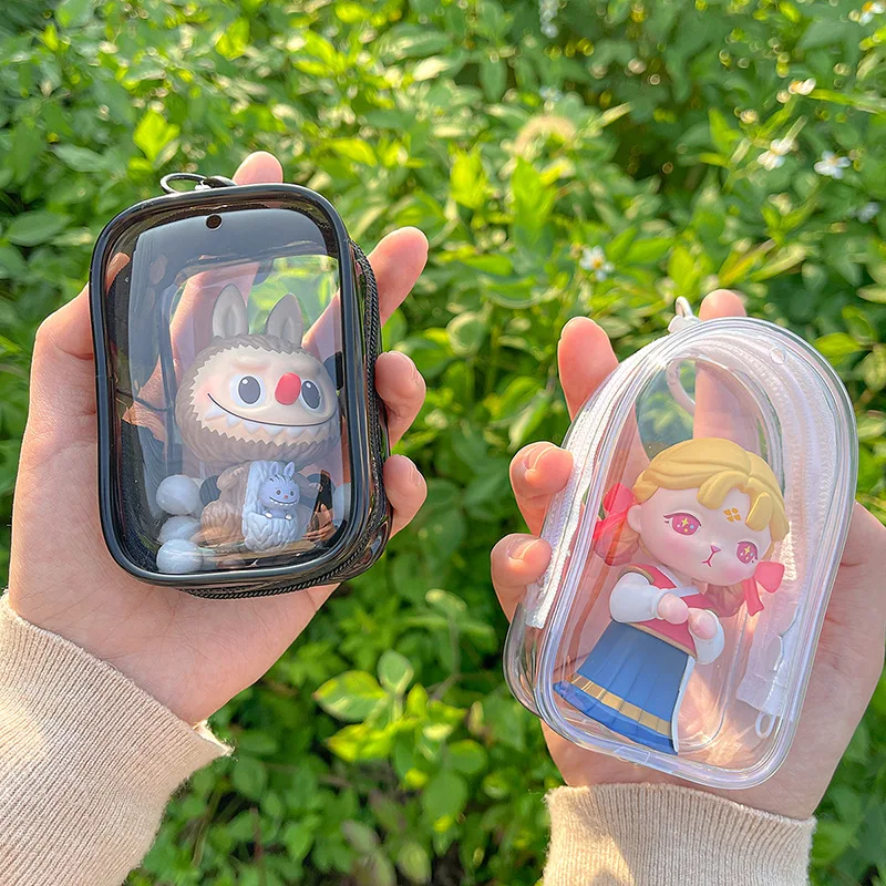 

Thicken Transparent PVC Keychain Jewelry Organizer Mystery Box Pouch Bag Keychain Storage Pouch Doll Toy Wallet Storage Case