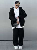 Mode décontracté femmes survêtement ensemble à capuche costume d'entraînement Fitness sport femme vêtements tenue ample taille élastique pantalon de course 6