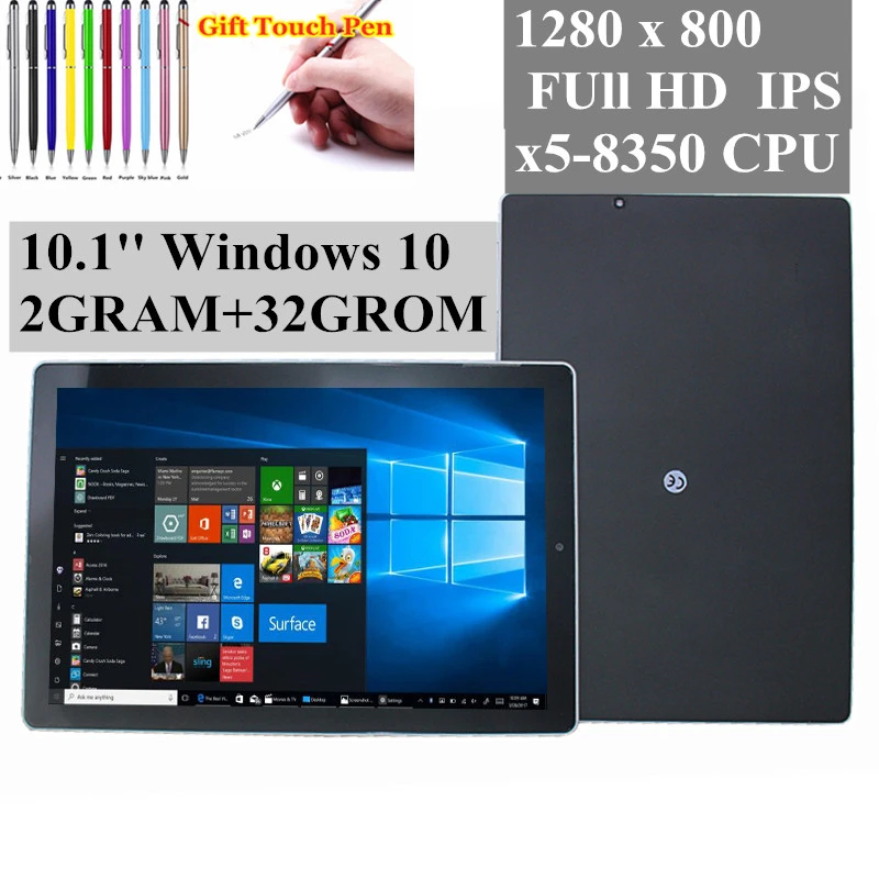 10.1 INCH NX16A 2GBDDR3+32GB Windows 10 Home Z8350 CPU Dual Cameras Bluetooth-Compatible WIFI 5000mAh Gift Earphone&Case cheap tablet with stylus