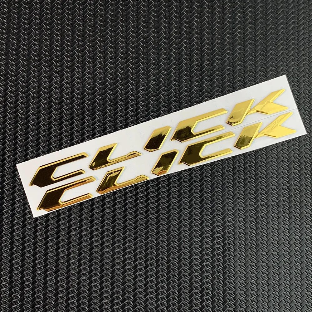 Motorcycle 3D Waterproof Tank Emblem Decal with CLICK Logo