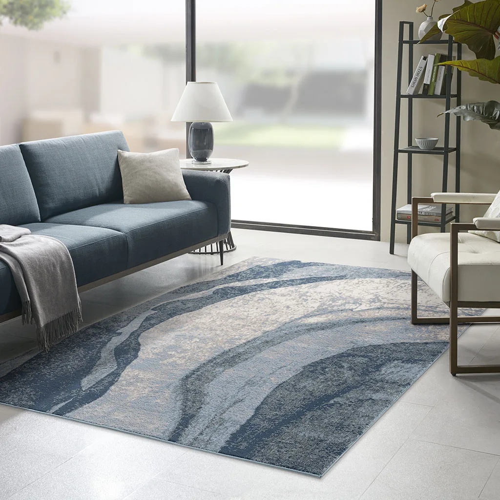 

Abstract Wave Area Rug, 7'11"W x 10'L