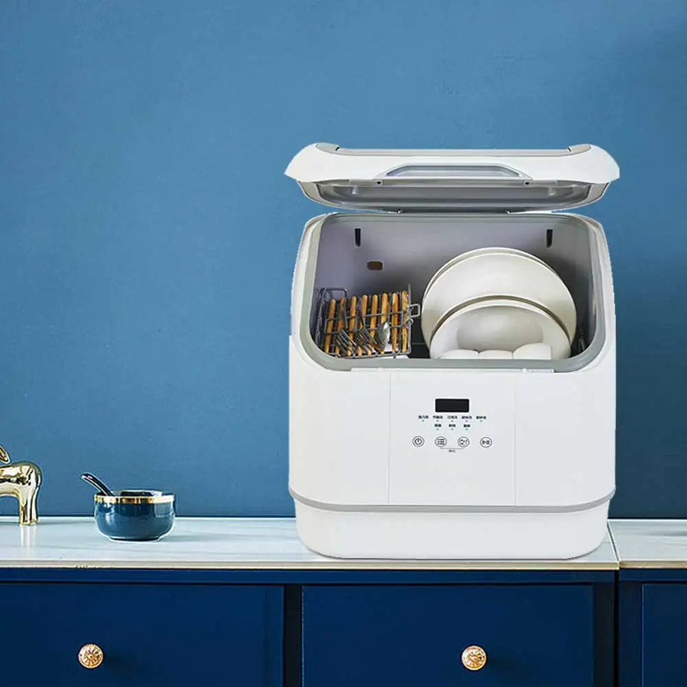 Lavastoverglie Portatile Cucina Lavastoviglie Lavatrice Ad Alta Temperatura Asciugatrice Completamente Automatica Controsoffitto Lave Vaisselle