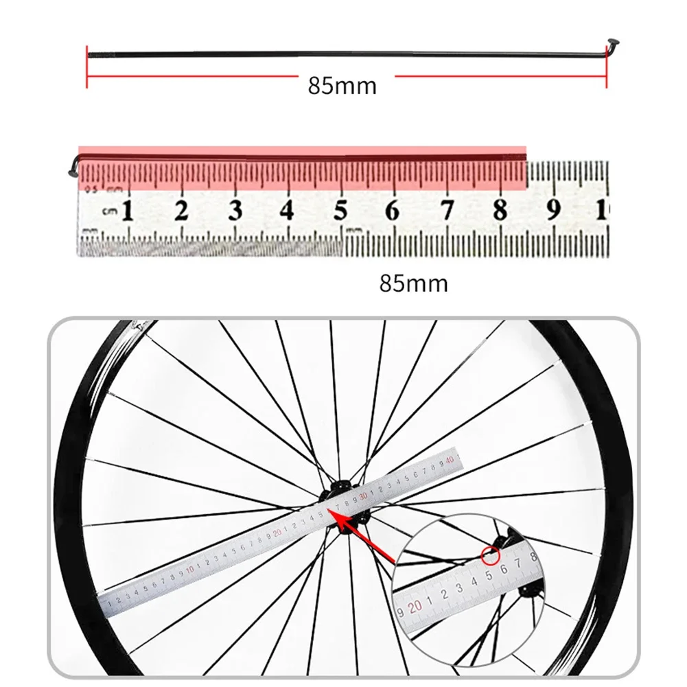 260-288mm 스틸 자전거 스포크 및 니플 24/36개 26 27.5 29er 산악 자전거 휠 수리 교체 부품