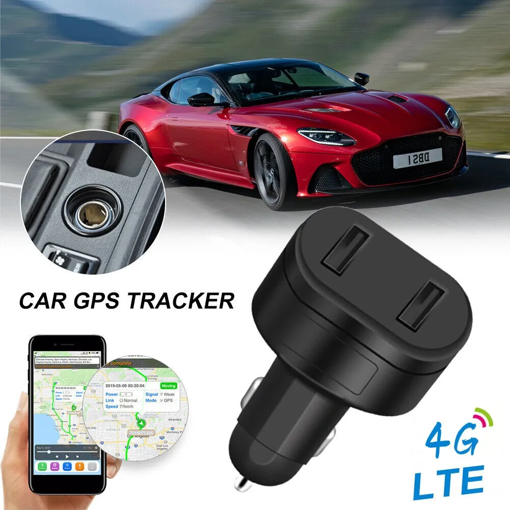 Car Chager gps Tracker Dual USB Car Cigarette Lighter GPS Tracker ST-909 Phone Charger with Free Online Tracking APP