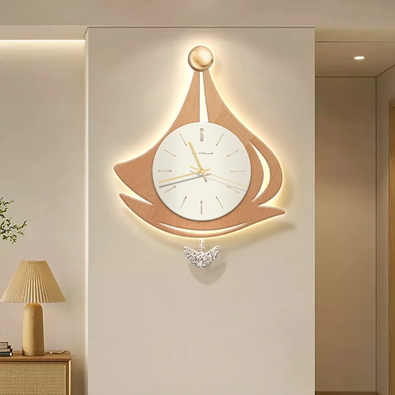 

Nightlight Elegant Wall Clocks Original Stylish Cute Aesthetic Clock Wall Art Deco Modern Funny Horloge Living Room Decoration
