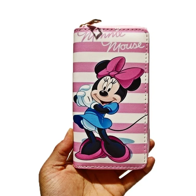 Disney2022 New Mickey Women's Wallet Cute Mini Coin Purse PU Zipper Multifunctional High Quality Luxury Fashion Women's Wallet 20-10-2.5cm