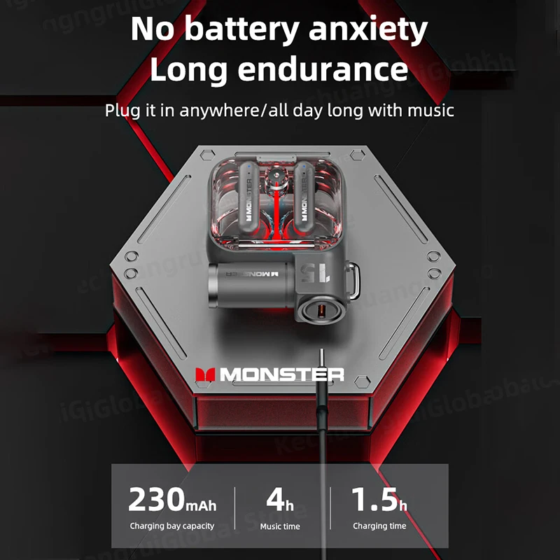 Original Monster XKT15 Wireless Bluetooth 5.3 Earphones TWS