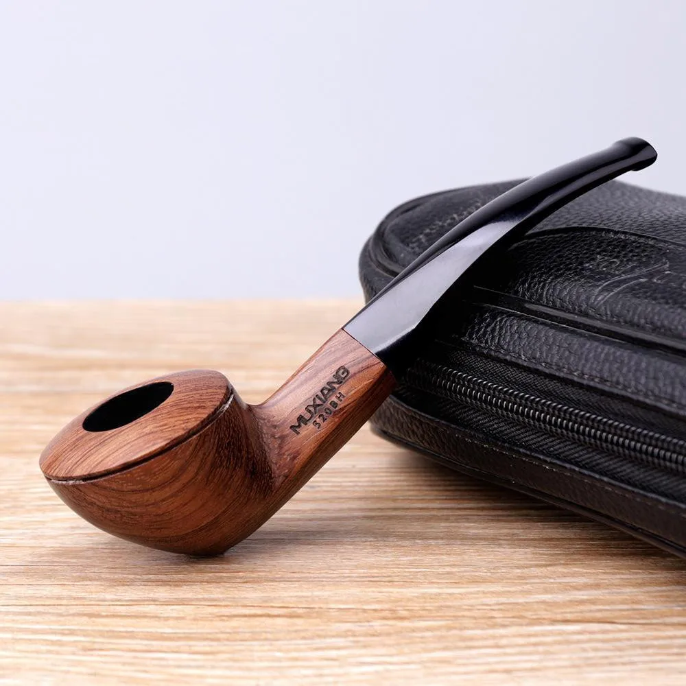 Genuine Leather Smoking Tobacco Pouch Case Bag For 2 Pipes Tamper