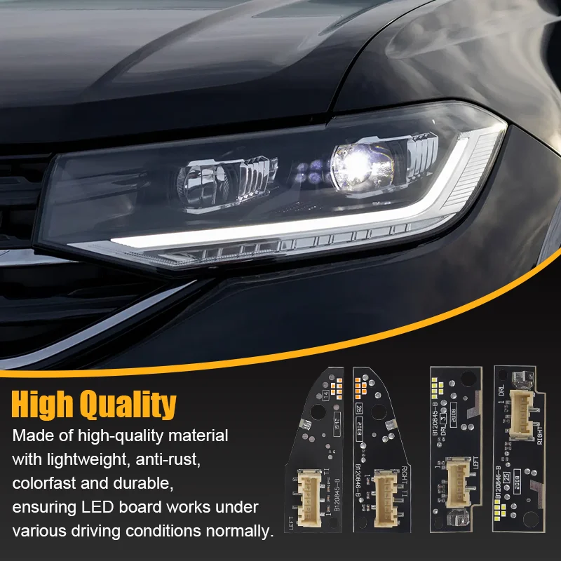 DRL 2GM.998.478 방향지시등 보드 B120845-B 폭스바겐 T-CROSS Tcross LED 헤드라이트 모듈 B120846-B 2GM.998.479 밝은 백색