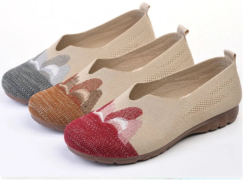 Spring and Autumn Women Soft Bottom Mesh Breathable Casual Shoes Lady Comfortable Nurse Work Shoes grandma Walking Shoes