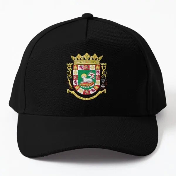 

Puerto Rico Coat Of Arms Baseball Cap Hat Boys Snapback Outdoor Summer Sun Women Black Casquette Hip Hop Sport Bonnet Printed